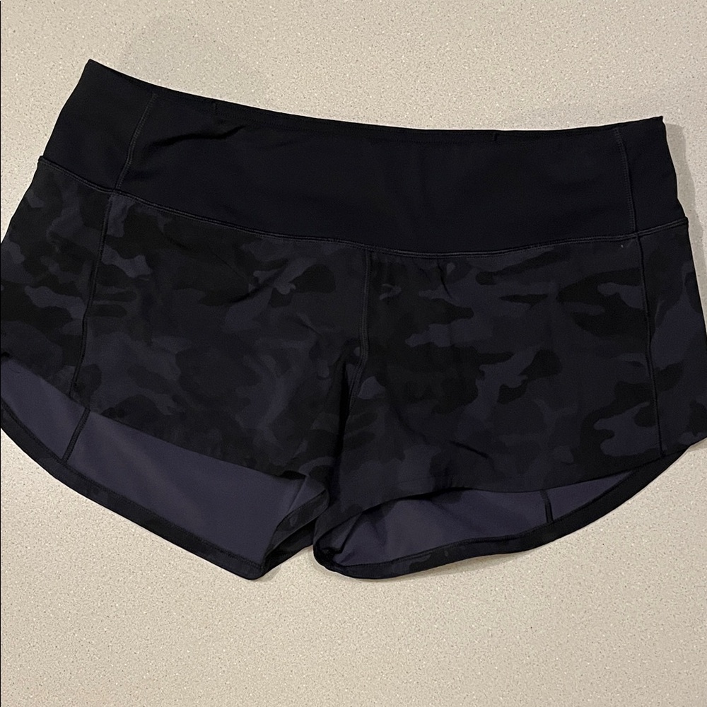 lululemon athletica Black Camo Athletic Shorts